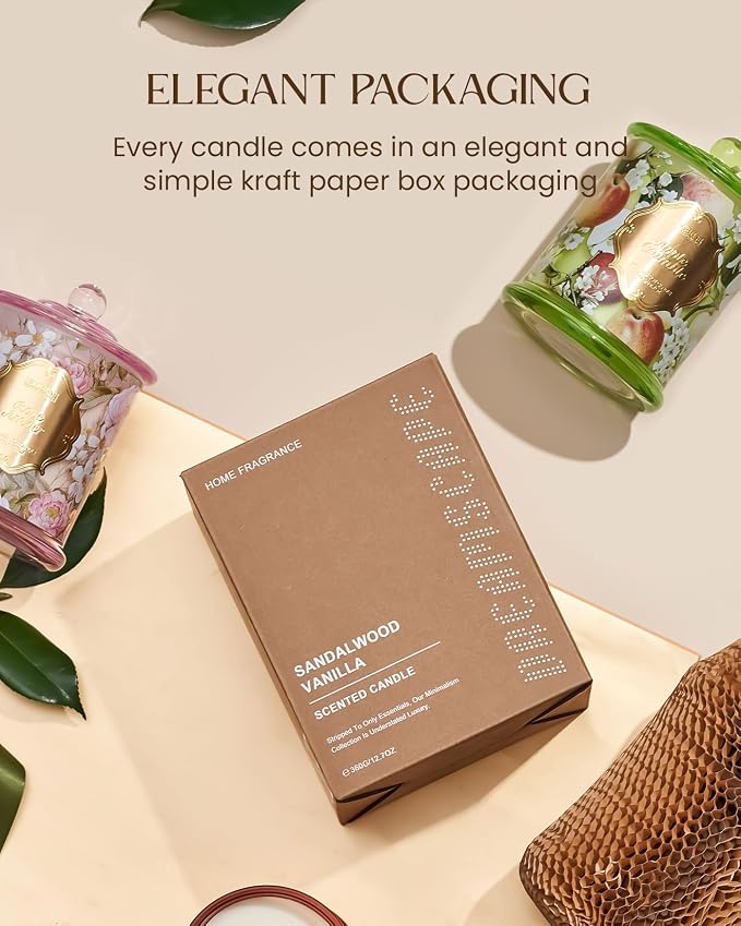 M&SENSE Linen Scented Soy Candle, 2 Wick 75H Clean Summer Fragrance | Non-toxic, Clean Refresh Scented Candles, Long-lasting Burn Housewarming Gift