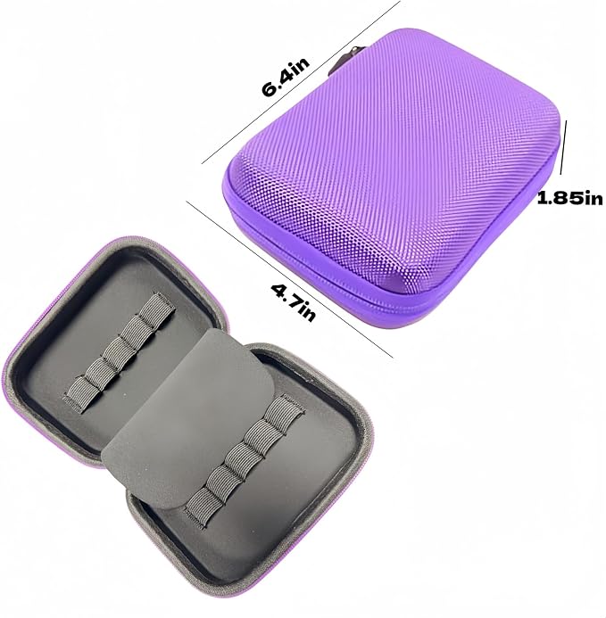 Essential Oil Carrying Case Organizer Holds 10 Bottles (5ml/10ml/15ml)Standard & Rollers Bottles,EVA Hard Shell Roller Bottles Travel Organizer,Portable Essential Oil Travel Case with Zipper