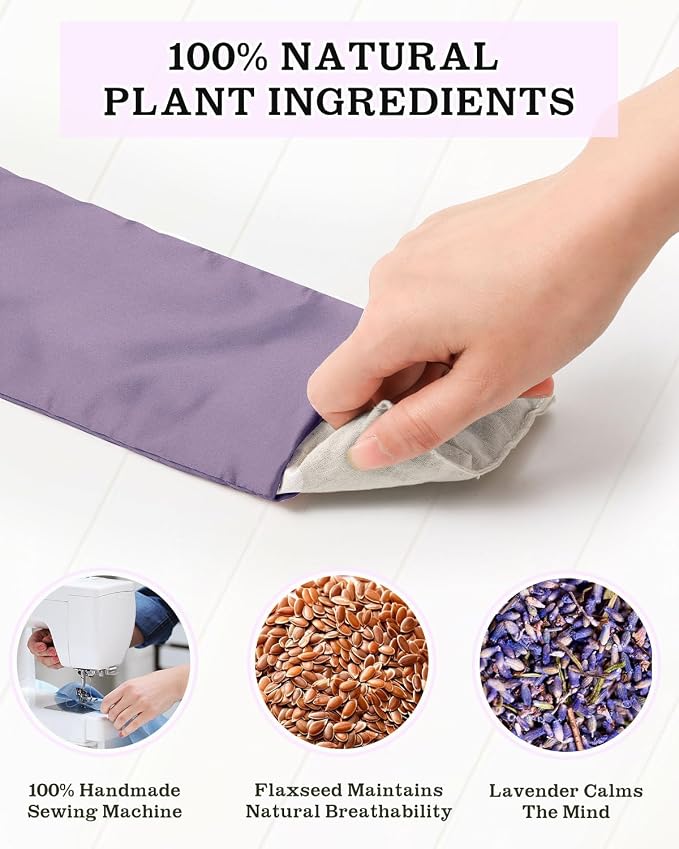 Christmas Weighted Eye Mask for Sleeping, Lavender Aromatherapy Microwave Hot Eye Mask- Moist Heat Eye Compress, Eye Pillow for Yoga, Meditation, and Headache Relief, Relaxation Xmas Gift for Women