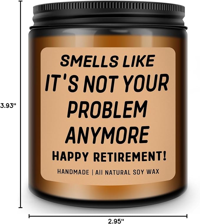 Homsolver Retirement Gift for Woman, Men, 2026 Funny Retirement Gifts for Women, Men, Friends, Work Bestie, Teachers, Coworkers, Happy Funny Retired Candle Gifts