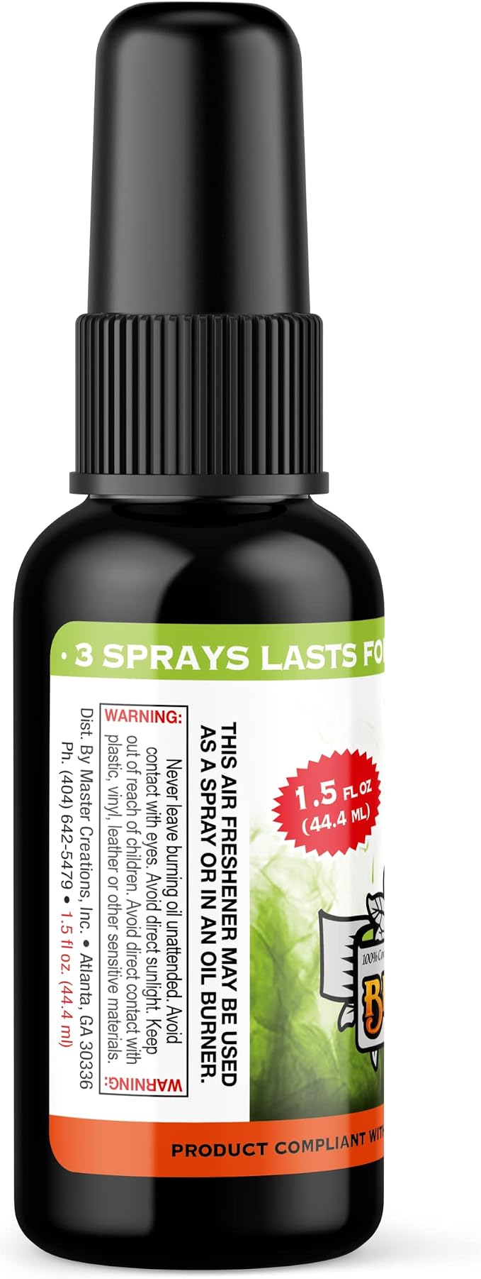 BluntPower (Pine Air, 1 Pack) Concentrated Air Freshener for Room and Car Spray - Oil-Based Diffuser Spray Bottle - Long-Lasting Bathroom Spray, Car Freshener, & Odor Eliminator Spray