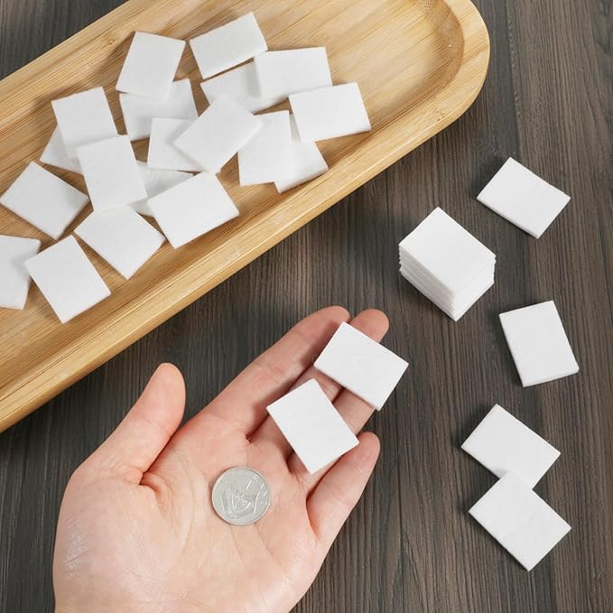 50 Pcs Unscented Aroma Pads, White Aromatherapy Perfume Diffusers | 1.2 x 0.9 in Humidifier Aromas Pad Replacement, Air Filter Scent Pad, Aroma Oil Refill Pads, Essential Oil Pads