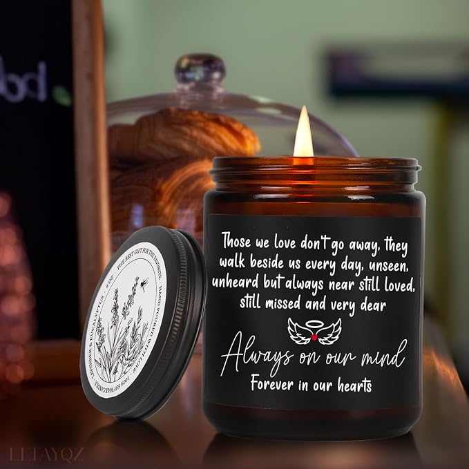Sympathy Scented Candle Gifts for Loss of Loved One, Those We Love Don't Go Away Candle, Bereavement, Thinking of You, Grief Gift, Funeral Comfort Condolence Remembrance Christmas Gifts43