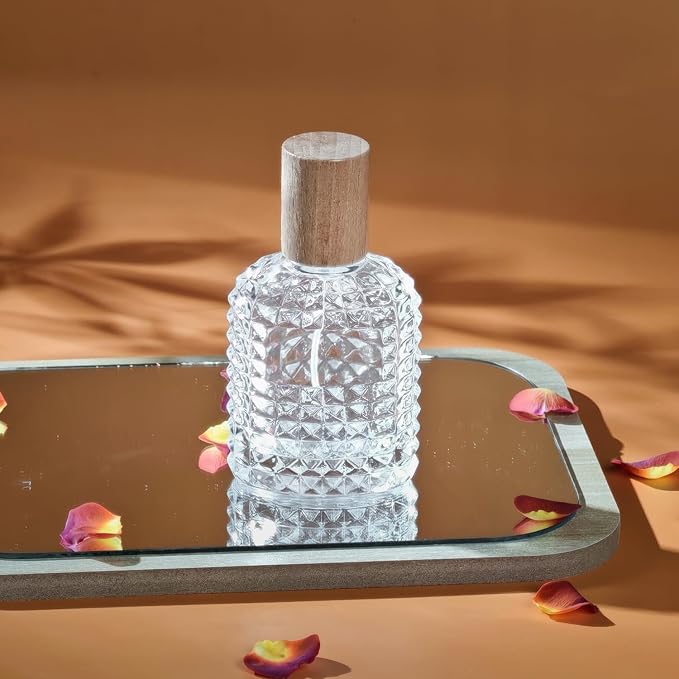50ml/1.7 Oz Glass Spray Bottle Perfume Atomizer,Perfume Travel Refillable Spray Bottle Empty with 3 Kinds of Dispenser (A3)