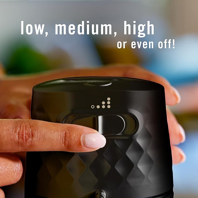 Febreze Plug Scent Booster in Black, Continuous Scent Device Oil Diffuser, Compatible with Febreze Air Freshener Plug in Refills - Refills not Included
