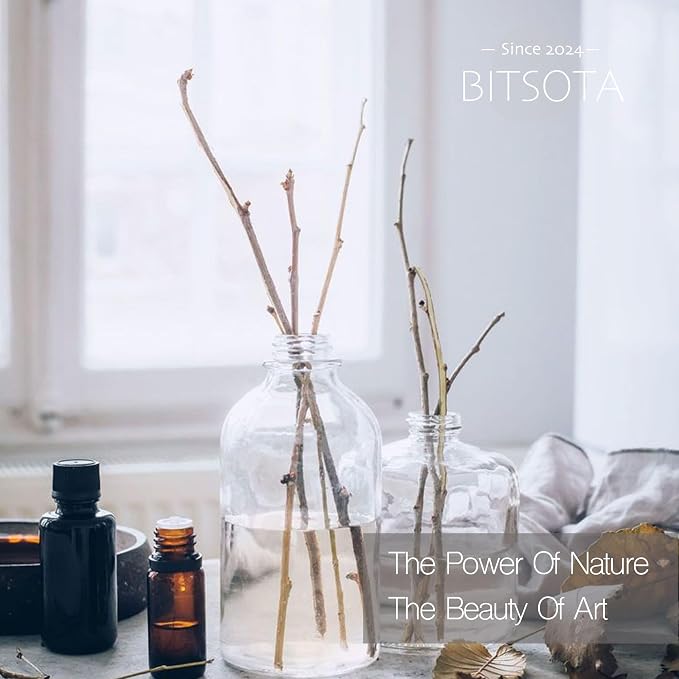 Reed Diffuser Set, Oud & Sandalwood 3.52 oz (100ml) Scented Diffuser with Sticks Home Fragrance Reed Diffuser for Bathroom Shelf Decor, Ideal Gift for Woman