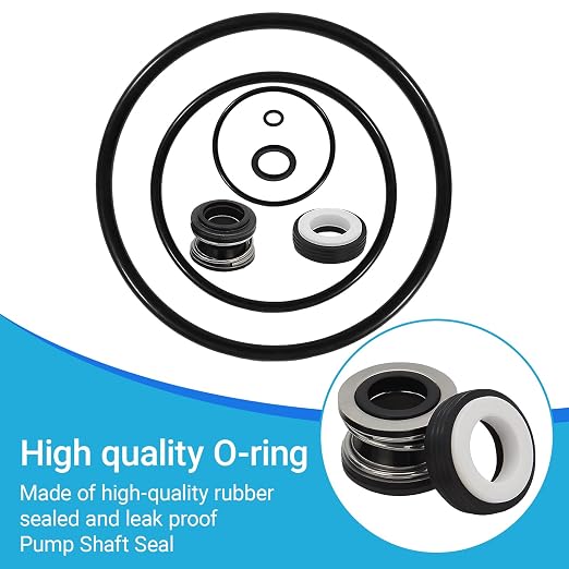 O-Ring Repair Rebuild Kit 79 Fit for StaRite Max-E-Pro Pool Pump – Complete 6-in-1 Seal Kit Includes Lid, Clamp, Diffuser, Plug, Screw O-Rings & PS-201 Shaft Seal