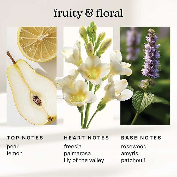 Homedics SereneScent Freesia Pear Fragrance Oil 15ml | Floral Fruity Blend with Pear, Lemon & Freesia | USDA Biobased Essential Oil Diffuser Scent | Waterless Cold Air