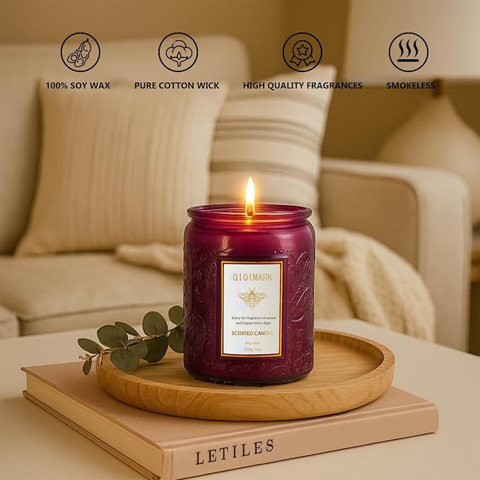 Scented Candles Set for Women, 6 Pack Soy Wax Aromatherapy Candles, Home Fragrance Set for Relaxation Stress Relief, Long Lasting Cozy Home Candles, Birthday Christmas Housewarming Gifts