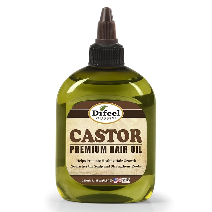 Difeel Premium Natural Castor Hair Oil 7.1 Ounce - Castor Oil for Hair Growth