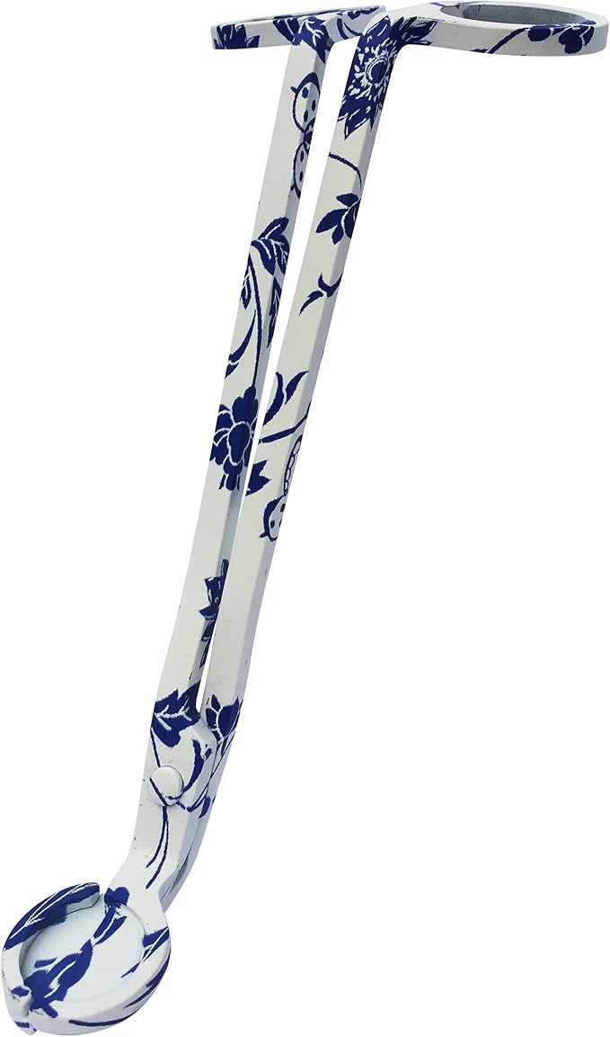 Wick Trimmer with Ornate Blue and White Nature Pattern by Wickman