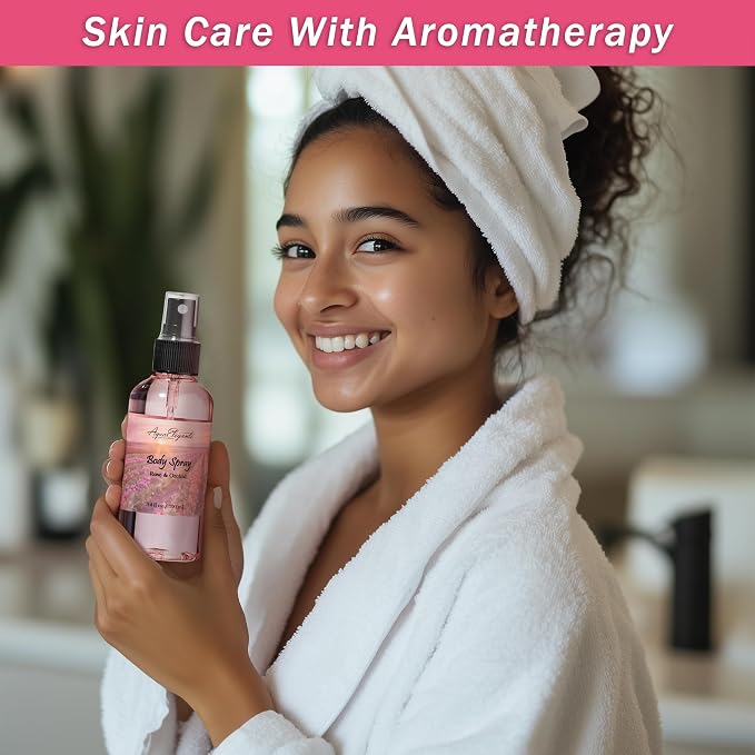 Aqua Elegante Spa Gift Basket - Luxury Bath Set with Body Wash, Bubble Bath, Lotion, Salts, Scrub, Spray, Shower Puff, Towel, Gifts for Women, Mom, Wife, Her - Rose Oil & Peony