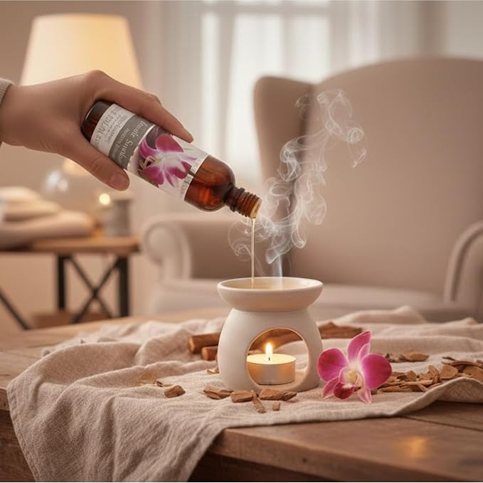Hosley Set of 2 Exotic Sandalwood Fragrance Warming Oils 5 Ounce Ideal Gift for Weddings Spa Reiki Meditation Bathroom Settings P1