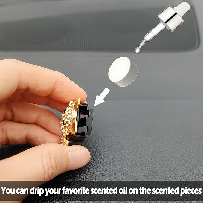 Bling Car Air Freshener Vent Clips, Cute Diffuser Vent Clip Decoration, Unique Car Accessories for Women and Men