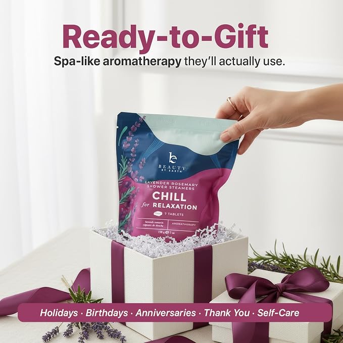 Shower Steamers Aromatherapy - USA Made with Natural Ingredients & Lavender Oil, Large Shower Bombs for Stress Relief, Relaxing Spa Gifts for Women & Men, Luxury New Mom & Nurse Gifts
