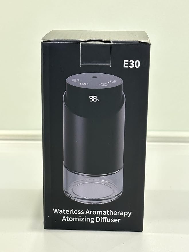 Waterless Essential Oil Diffuser Aromatherapy Scent Diffusers for Home Large Room, Car, Office, Desk, Mini Battery Operated Cordless Air Freshener, 4 Timers & 3 Mist Levels, 100ml Capacity (Pink)