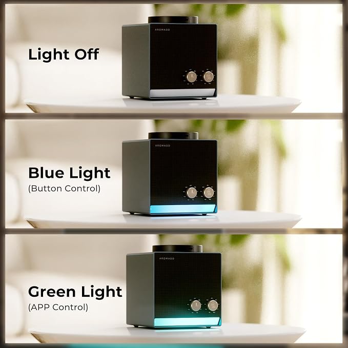 Aromadd Smart Aroma Scent Waterless Essential Oil Diffuser, Cold Air Tech Scent Air Machine for 1500 Sq Ft, 200ml Hotel Collection Diffuser for Home & Office