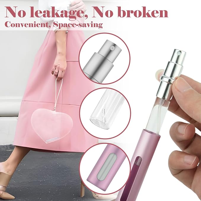 5pcs Mini Perfume Travel Bottle, Perfume Atomiser Refillable, 5ML Spray Bottles, Portable for Travel Holiday, Outdoor Activities and Business(Style 4)
