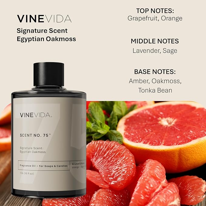 VINEVIDA [16oz] Scent No.75 Fragrance Oil for Candle Making and Soap Making - Premium Candle Scents for Soy Candles