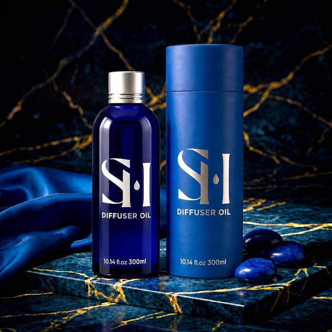 Santal ST09 Hotel Scent Diffuser Oil | 10.14 Fl oz (300 ml) - Waterless Diffuser Oil Refill & Highly Concentrated Fragrance Oil, Diffuser Oil Scents Luxury, Hotel Oil Diffuser