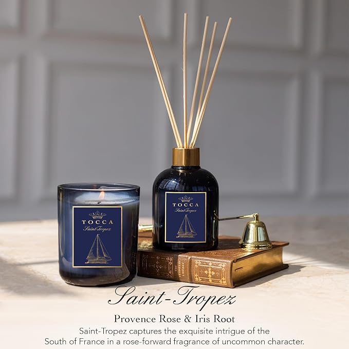 TOCCA Saint Tropez Reed Diffuser, 6oz - Provence Rose & Iris Root Scented