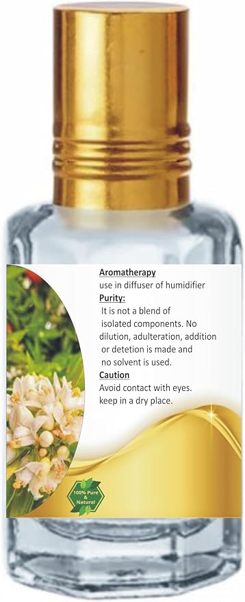 LEVENMOOI Neroli (Citrus aurantium) Pure & Natural Therapeutic Grade Essential Oil Glass Without Dropper (5ml)