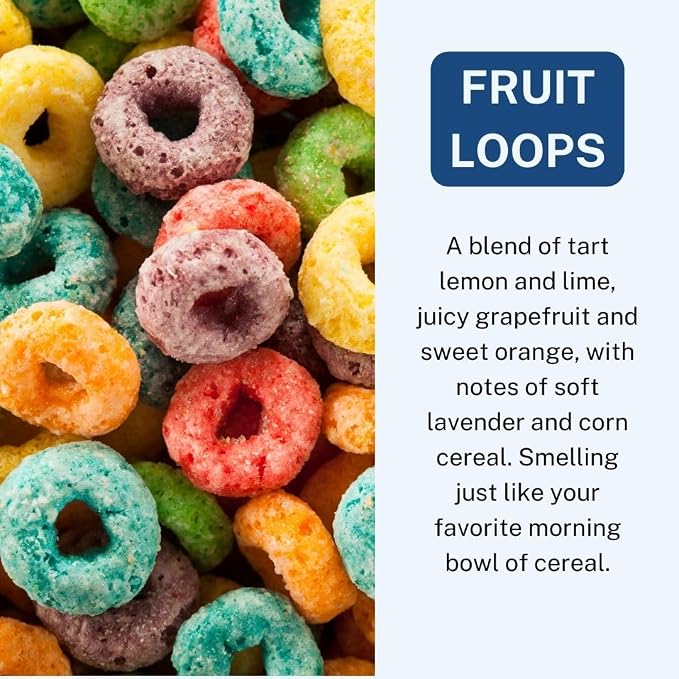 CE CRAFT Car Air Freshener Diffuser, Fruit Loops, 2 Pack Air Deodorizer for Essential Oils, Long Lasting Car Diffuser Bottle, Reusable Jar, Multicolor