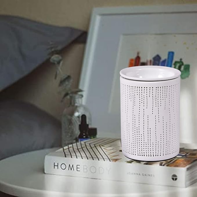 Electric Wax Melt Warmer, Ceramic Candle Wax Warmer for Scented Wax Melter Electric Wax Burner Wax Melts Wax Cubes Melter, Mother's Day Aroma Lamp for Home Hotel Office (Music-Lines)