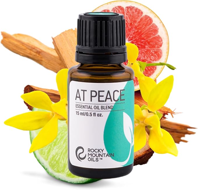 Rocky Mountain Oils at Peace Essential Oil Blend with Essential Oils - Aromatherapy Oils for Diffuser and Topical - Relaxing and Calming Essential Oils - 15ml