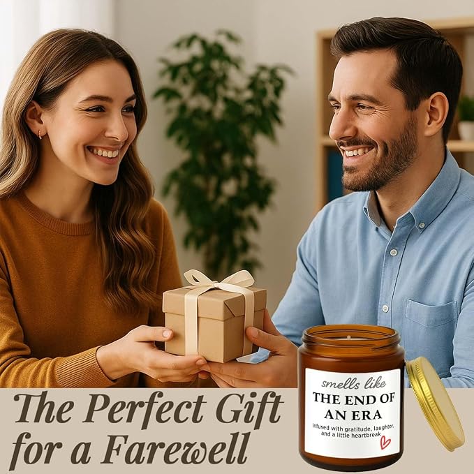 Retirement Gift for Woman – Unique & Heartfelt Retirement Gifts for Men – Lavender Memorable Farewell Gifts for Coworkers, Present for Boss, Friend, Office Goodbye Party by Joyqua, Brown