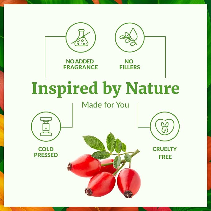SVA Rosehip Seed Oil Organic - 4 Fl Oz – 100% Natural Cold Pressed Organic Rosehip Oil - for Face, Skin Care, Hair Care, Scalp Massage & Body Massage – Carrier Oil with Dropper