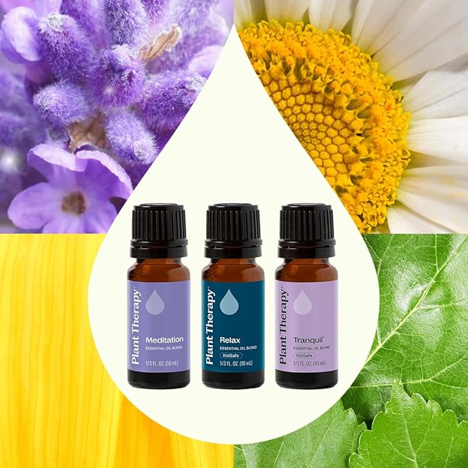 Plant Therapy Relaxation Essential Oil Blend Set 100% Pure, Undiluted, Calming Aromatherapy, Stress Relief, Restful Sleep