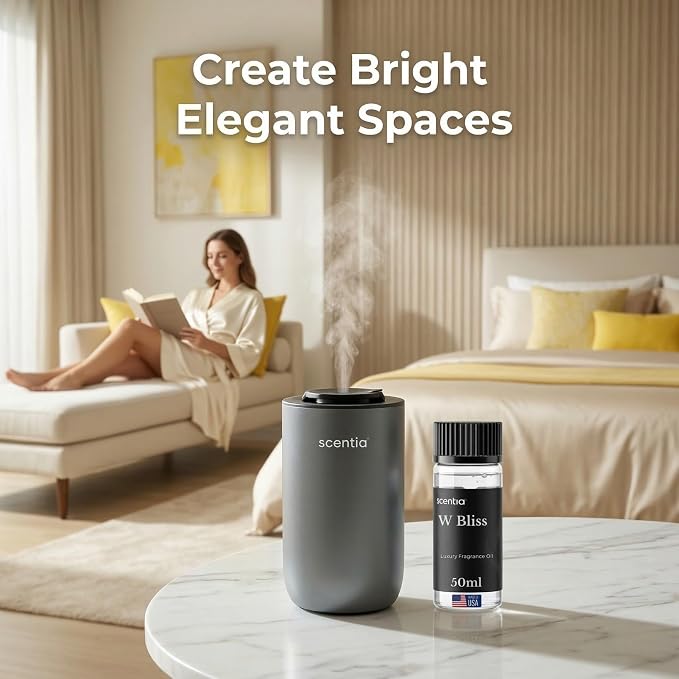 Scentia W Bliss (W Magic) Hotel Scent Diffuser Oil – Luxury Fragrance Inspired by W Hotel – 50 mL – Bergamot, Lemongrass & Jasmine Essential Oil Blend for Home, Office & Aromatherapy Diffusers