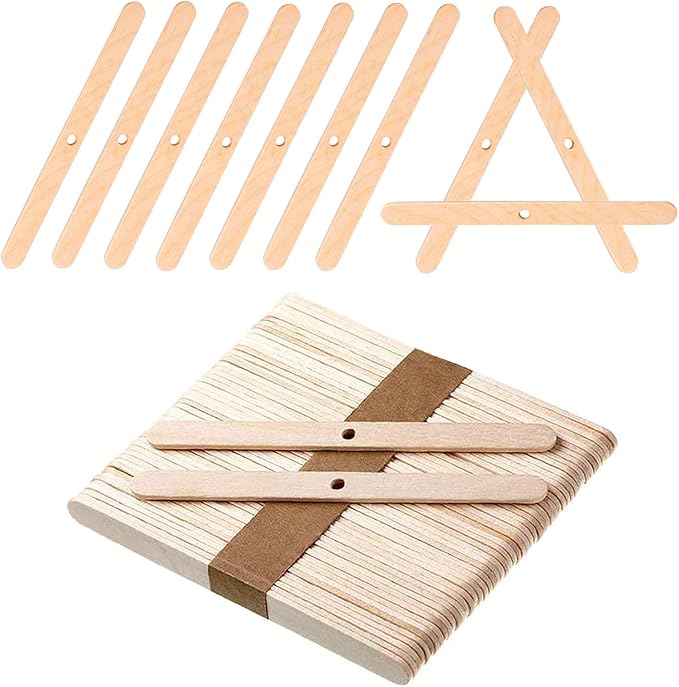 BEADNOVA Candle Wick Holders for Candle Making Wooden Wick Holder 50 pcs Centering Device Bar for DIY Making