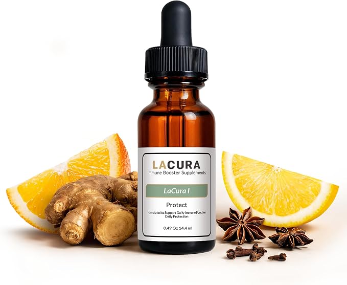 Lacura I Immune Support Essential Oil Blend with Star Anise & Citrus - Natural Respiratory Defense Oil for Skin & Internal Use - Wellness Support Oil for Daily Use - 14.4ml