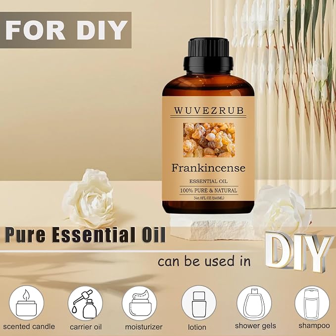Frankincense Essential Oils, 240ML Pure and Natural Essential Oil for Aromatherapy Diffuser - Frankincense /8 Fl Oz