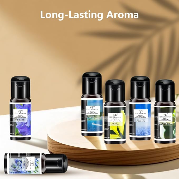 Reborn Essential Oils Set, 6x15ml Fragrance Oils Kit for Diffuser, Humidifier, Aromatherapy, Air Purifier - Aqua Lily, Water Hyacinth, Breathe Easy, Ocean Mist, Neverland, Lavender