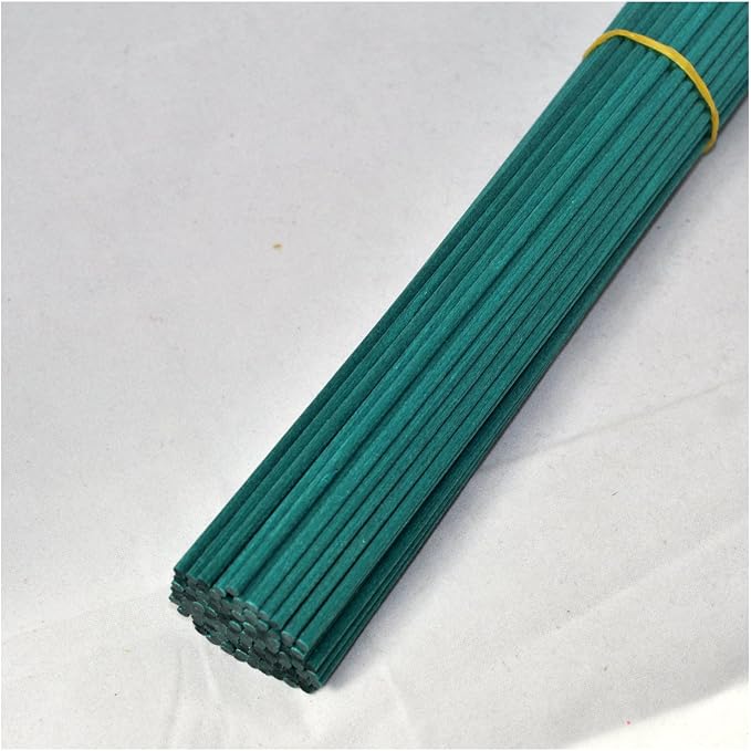 100 Pieces Fiber Reed Diffuser Replacement Refill Sticks (8" x 3mm, Green)