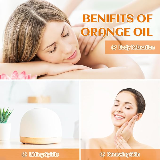 EVOKE OCCU 4OZ Orange Essential Oil Citrus Aromatherapy Oil for Diffuser, Home Cleaning, Skin & Hair Care, DIY Soap & Candle Making
