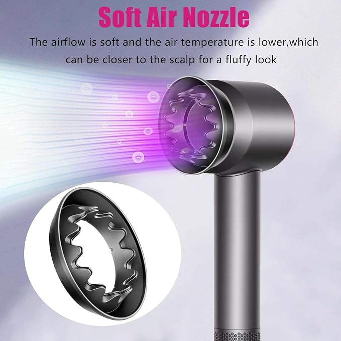 Gentle Air Nozzle Attachments 969749-01 for Dyson Supersonic Hair Dryer HD01,HD02,HD03 Iron Color