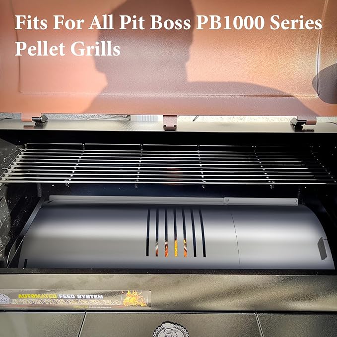 Flame Broiler Kit for Pit Boss 1000 Series Pellet Grills, Flame Broiler Slide Cover Bottom Kit for Pit Boss Austin XL PB1000XL, Rancher XL PB1000R10, Traditions PB1000T1, PB1000T2