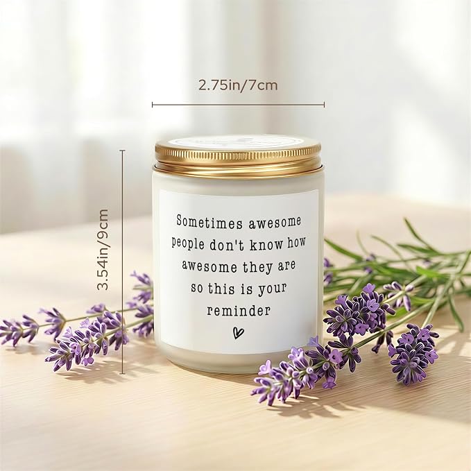 Gifts for Women Men, Birthday Gifts for Women, Friendship, Relaxation, Thank You, Inspirational Gift, Graduation Gift for Woman Man Friend Teacher Mom Girlfriend Sister Bestie, Lavender Candle 7Oz