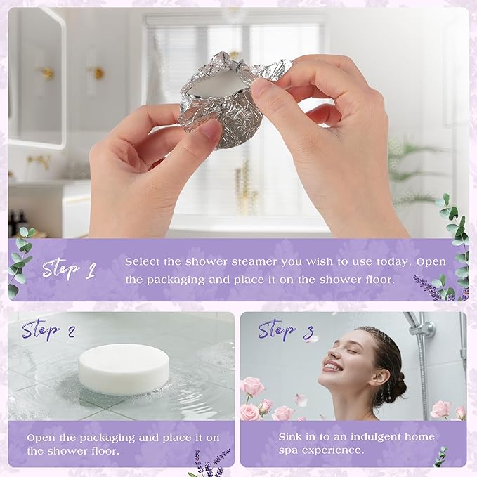 Shower Steamers Aromatherapy Birthday Gifts for Women - 10 Pack,Gifts for Wife Mothers Daughter Sister Stress Relief & Deep Relaxation Self Care Home Spa Essential