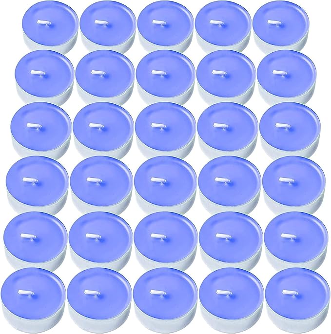 DecorRack 30 Tealight Candles, Blueberry Scented, Pleasant Fragrance Candle, Aromatherapy, Scented Home Decor, Votive Long Lasting Candles (Pack of 30)