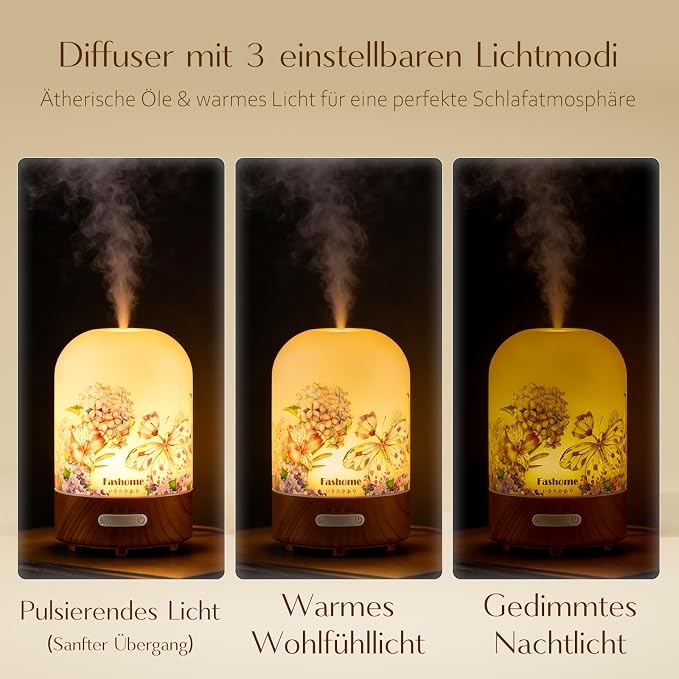 Essential Oil Diffuser for Home, Ultrasonic Cool Mist Air Aromatherapy Humidifier, Mini Scent Air Machine Portable Aroma Diffuser with Changing Lights & Auto Shut-Off for Home Bedroom Office Yoga