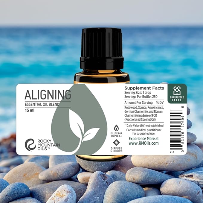 Rocky Mountain Oils Aligning Essential Oil Blend 15 ml - 100% Pure Essential Oils in a Base of Fractionated Coconut Oil