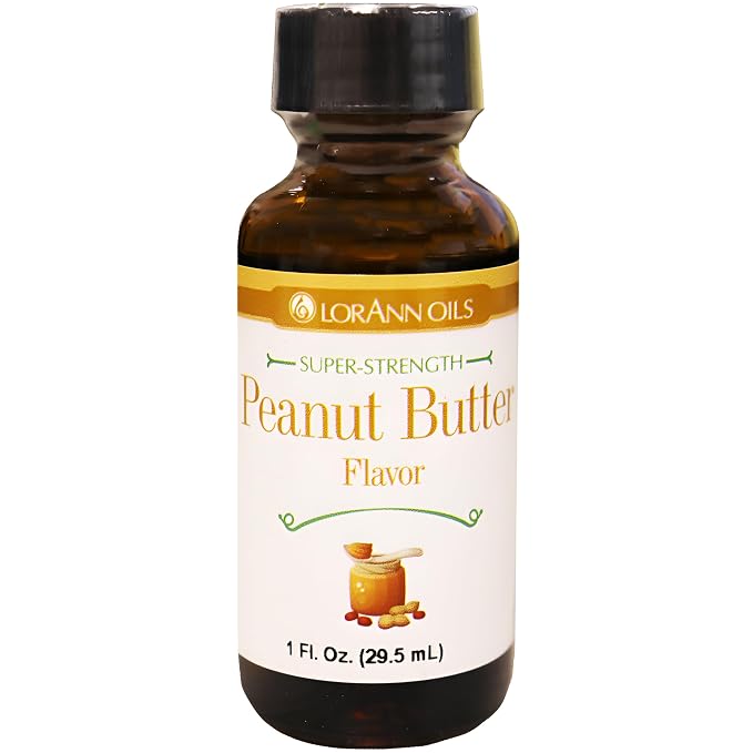 LorAnn Oils Super Strength Flavoring - Used For Candy Making, Flavoring Extracts, Baking, Hard Candy, and Flavor Oils - Bold, Natural Flavors 4X Stronger Than Extracts - Peanut Butter, 1 fl oz