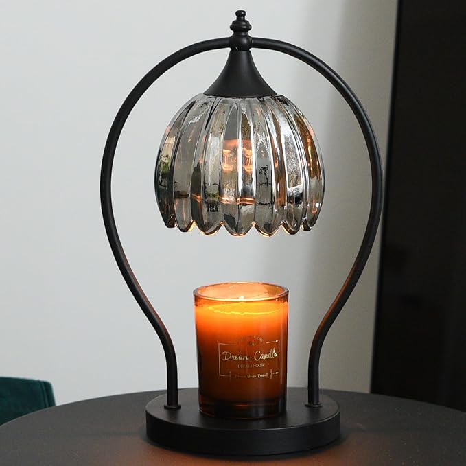 GOODBUY Candle Warmer Lamp with Timer, Dimmable Top-Down Candle Warmer for Jar Candles, Electric Wax Melt Warmer Lamp with 2H/4H/8H Auto Shut Off, Home Decor Gift for Bedroom Living Room Office