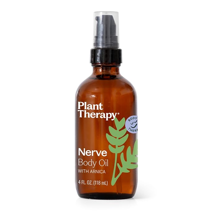 Plant Therapy Nerve Body Oil with Arnica 4 oz, Soothing Body Care or Nerve Discomfort, Tingling, Sensitive Skin, and Dry Skin