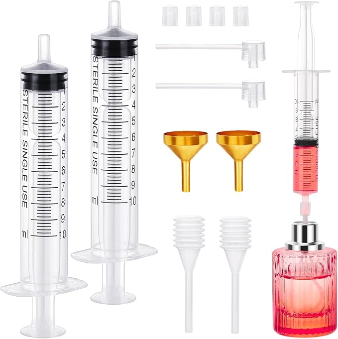 Segbeauty 8pcs Perfume Refill Kit, 10ml 0.34oz Plastic Perfume Travel Extractor Tools, Large Plastic Transfer Pump Funnel Dropper Scent Dispenser Transfer Tool Set for Refillable Cologne Atomize